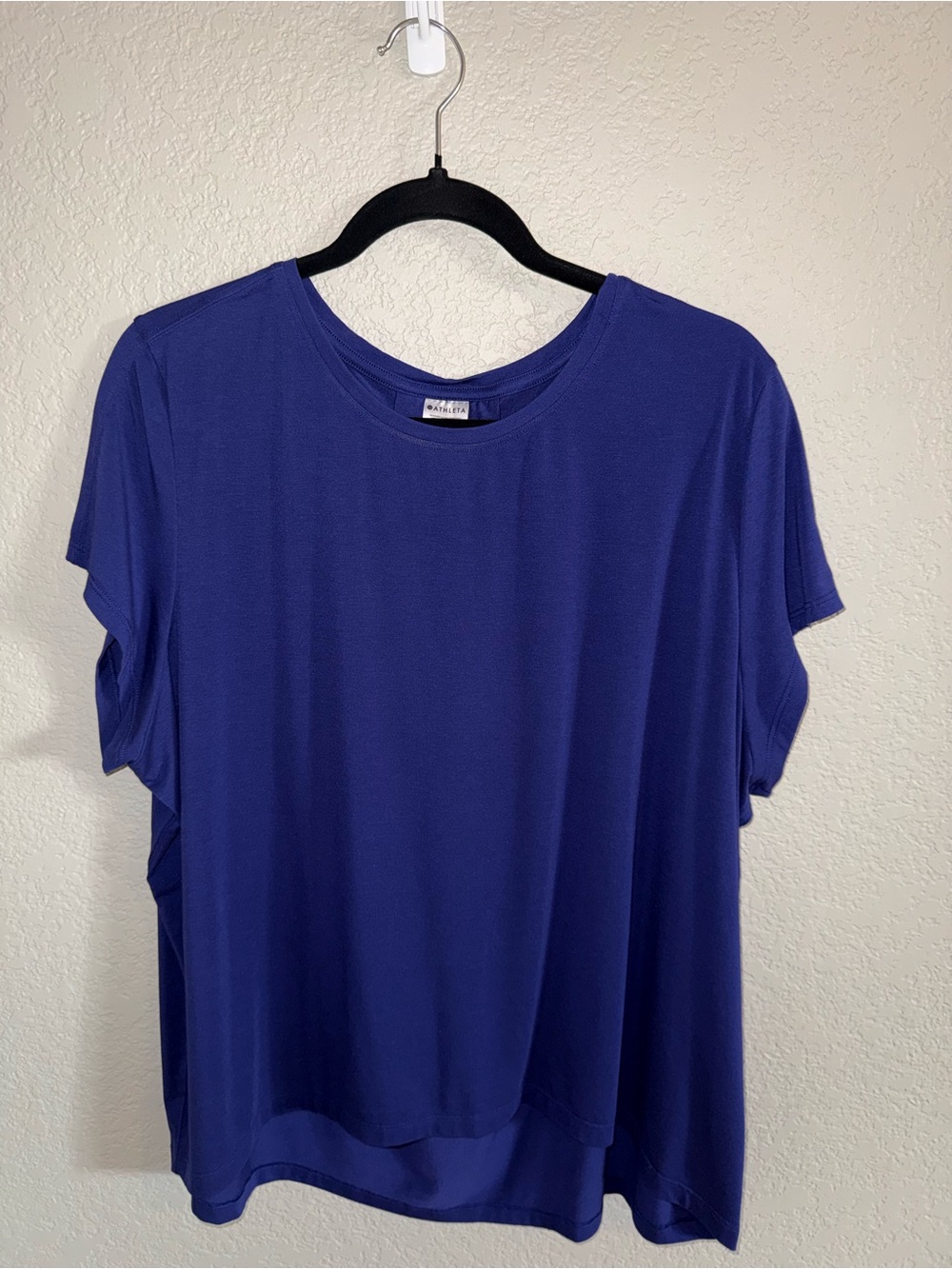 Athleta With Ease Tee - Deep Marine Purple/Blue - Size Large - Picture 2 of 4